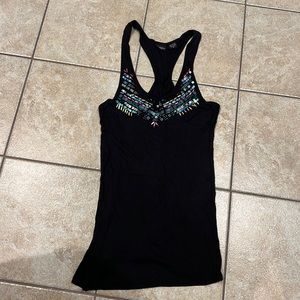 Buckle Daytrip Black Multi-Color Sequin Tank Top Size Small